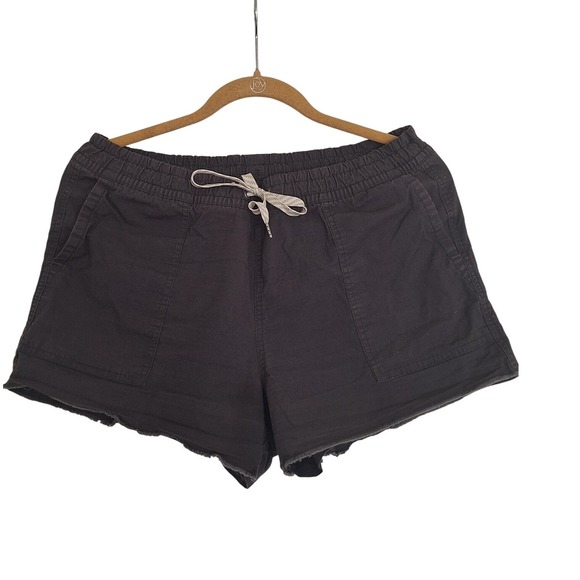 Vuori Pants - Vuori Shorts Women's  Dark Gray Ripstop Drawstring Pockets Elastic Waist M